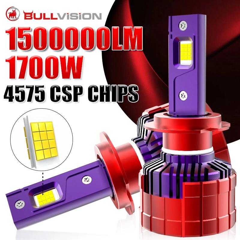 Bullvision LED  Canbus 9054 CSP Ĩ, LED H7, H11, H8, H1, HB3, 9005, HB4, 9006, ڵ , 6000K, ȭƮ, 1700W, H4, 15000